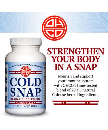 OHCO Cold Snap - Immune System Booster with Ginseng & Ginger - 120 Capsules - Buy Online on GoSupps.com
