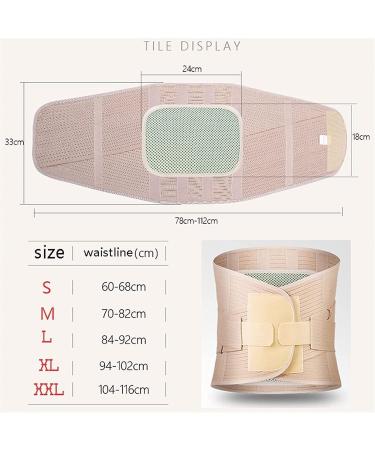 Widen Back Brace for Lower Back Pain Relief - Heating Lumbar Support Breathable Posture Corrector Abdominal Belt for Men & Women (Medium Skin - Buy Online on GoSupps.com