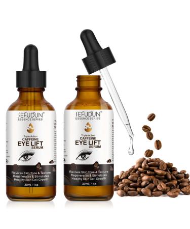 2 PCS Caffeine Eye Serum - Eye Cream for Dark Circles and Puffiness  with EGCG  Ascorbic Acid  Collagen  Caffeine Eye Lift Serum Reduces Under Eye Bags Wrinkles and Fine Lines- 2 oz/60 ml - Buy Online on GoSupps.com