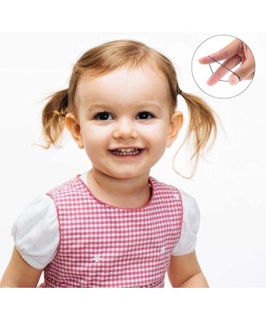 300PCs Transparent Mini Elastic Hair Ties - Perfect for Children's Hair Wedding Styles & More (Black) - Buy Online on GoSupps.com