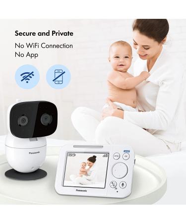Panasonic Baby Monitor with Camera and Audio | 3.5 Color Video Monitor | Long Range | Secure Connection | 2-Way Talk | Soothing Sounds | Remote Pan Tilt Zoom | KX-HN4101W (White) - Buy Online on GoSupps.com