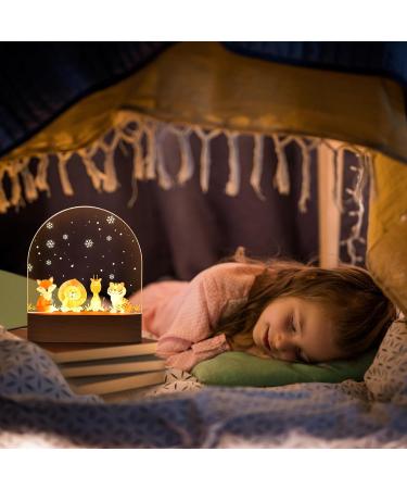 Personalized Otraki Night Light for Babies | Custom Bedside Lamp with Animal Print | Unique USB Baby Gift for Newborns | Ideal Birth Gift for Boys & Girls - Buy Online on GoSupps.com