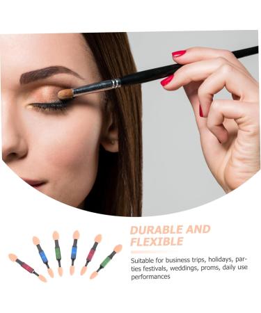 Beatifufu 30pcs Double Ended Eye Shadow Stick Eye Makeup Make up Sponge Eyebrow Brush Rod Aluminum - Buy Online on GoSupps.com