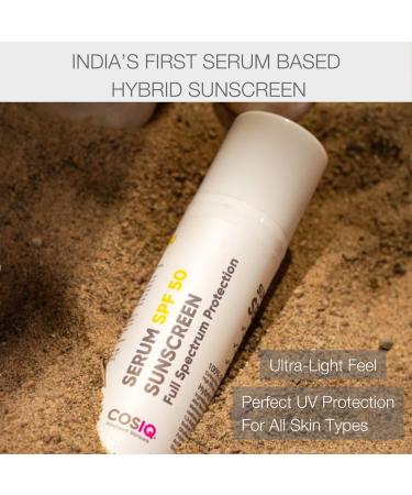 C0S-lQ Outdoor Sunscreen Serum SPF 50 PA++++ Broad Spectrum UVA UVB and IR Protection Zero White Cast Ultra Light Weight Skin Safe Dewy Finish (30 ml (Pack of 1) White) - Buy Online on GoSupps.com