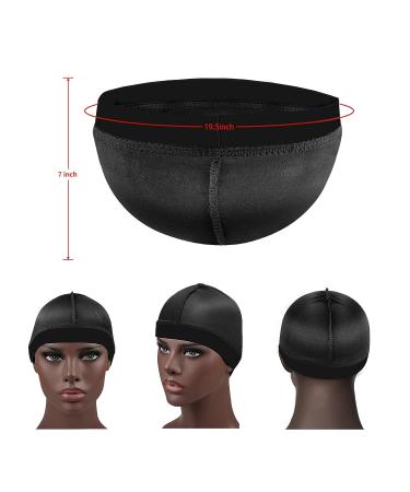 3PCS Silky Durags and 1 Wave Cap Pack for Men - Ideal Christmas Gift for 360 540 720 Waves - Black - Buy Online on GoSupps.com