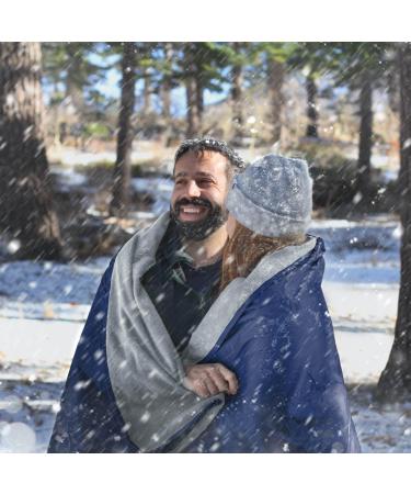 Oceas Outdoor Waterproof Stadium Blanket - Thicker Windproof Blanket for Camping, Sporting Events, Picnics - 100% Waterproof Insulated Foldable Blanket - Blue - Buy Online on GoSupps.com