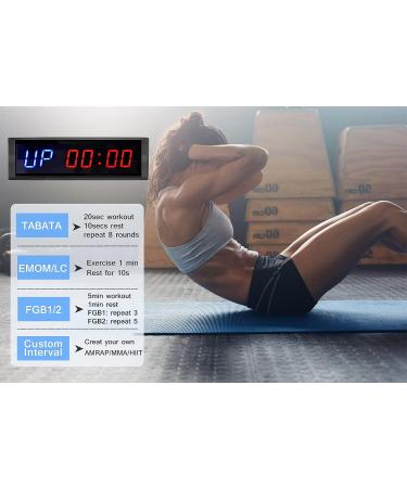 Naoeleii Gym Timer Clock with Remote - Large LED Workout Timer for Home Gym - Interval Training Stopwatch with Buzzer - Buy Online on GoSupps.com
