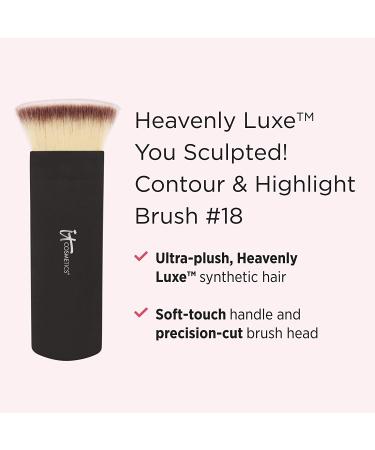 IT Cosmetics Heavenly Luxe You Sculpted! Contour & Highlight Brush | Enhance Features with Award-Winning Heavenly Luxe Hair - Includes How-To Guide - Buy Online on GoSupps.com