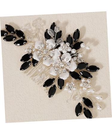 Ipetboom Pearl Flower Comb Tiara Hair Accessories Wedding Decor Leather Hair Tie Flower Hair Decor Bridal Hair Decor Bridal Head Decor Exquisite Hair Comb Girls Hair Accessory - Buy Online on GoSupps.com