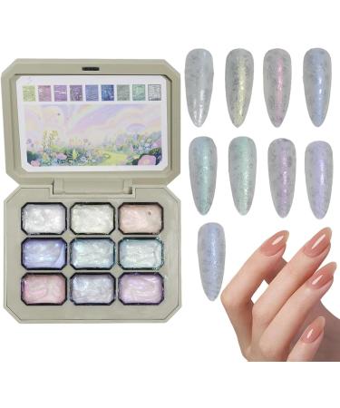 Gradient Dab Gel - 9-Pocket Palette Nail Styling Supplies | Solid gel glue for artistic manicures at home for travel parties or use by nail art enthusiasts - Buy Online on GoSupps.com