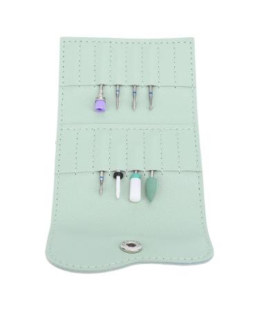 Portable Nail Sanding Head Holder Multi Layer Nail Drill Bit Wallet PU Storage with Material for Home and Salon Use