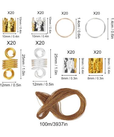 Hair Braid Rings Multi Purpose Fashionable Anti Oxidation Hair Dreadlocks Beads for Hair Decorations - Buy Online on GoSupps.com
