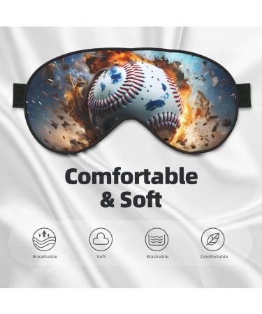 Hot Baseball Soft Eye Mask - Unisex Comfortable & Breathable for Deep Sleep | Ideal for Daily Rest - Black - Buy Online on GoSupps.com