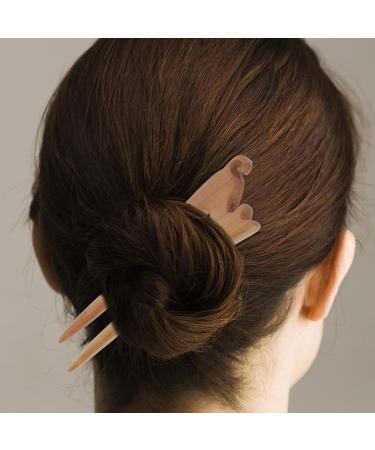 minkissy Chinese Wood Hair Stick Cat Carved Hairpin Japanese Wooden Handmade Hair Fork Hanfu Chignon Hair Pin for Women Girl Hair Styling Tool - Buy Online on GoSupps.com