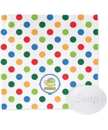 YouCustomizeIt Personalized Dots & Dinosaur Washcloth