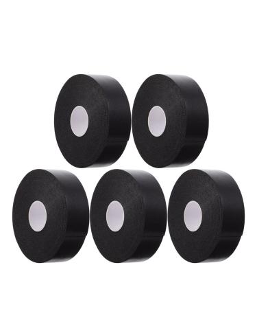 Lurrose Eyelash Extension Tape 5 Rolls Adhesive Foam Eyelash Extension Tape Breathable Adhesive Lash Tape for Eyelash Extension Supply (Black)
