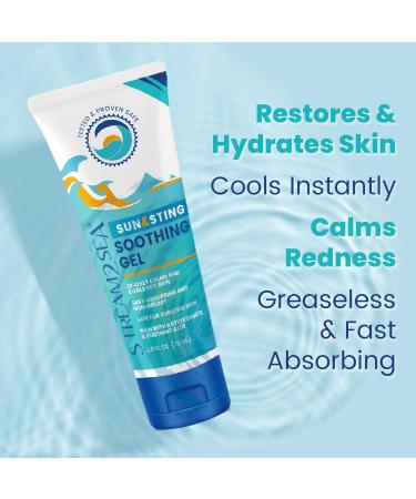 Stream2Sea Aloe Soothing Gel - Organic Sunburn Relief & After Sun Care - Travel Size 2.5 Fl Oz - Buy Online on GoSupps.com