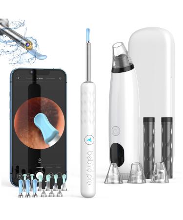 Bebird Pro Ear Wax Removal Tool with 1440P HD Camera and 6 LED Lights  Free with Deep Cleaning Blackhead Remover  Ear Cleaner for Smaller Ears FDA Ear Wax Removal Kit for iOS Android Phones White