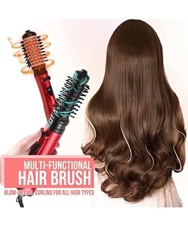 Hot-Air Hair Brushes 3-in-1 Hot Air Styler and Rotating Hair Dryer for Dry Hair Curl Hair Straighten Hair with 2 Interchangeable Brushes 3 Temperature Settings for Dry and Wet Hair - Buy Online on GoSupps.com