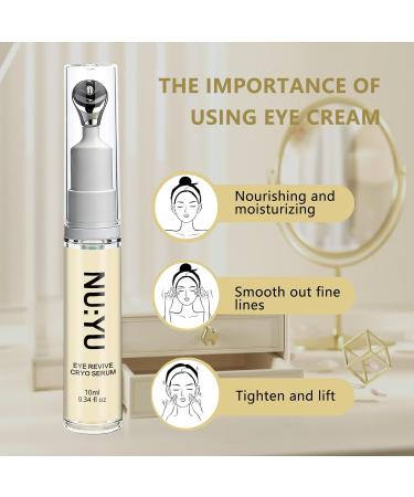 NU:YU Eye Revive Cryo Serum Anti-Aging Eye Treatment with Cooling Massage Tip to Reduce Wrinkles Crow s Feet & Puffiness 10ml - Buy Online on GoSupps.com