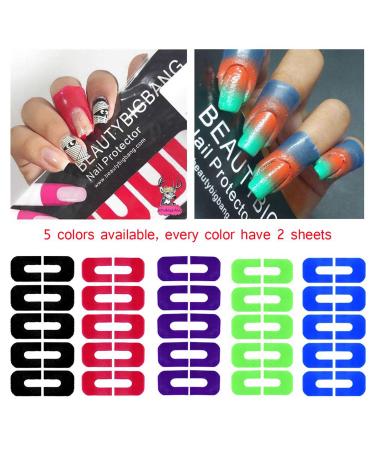 BEAUTYBIGBANG Plastic Nail Polish Protector - 100 Piece Disposable Nail Art Sticker Tape - Buy Online on GoSupps.com