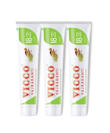 Vicco Vajradanti Ayurvedic Paste with 18 essential Herbs and Barks Saunf Flavour 160 gms ( Pack of 3)