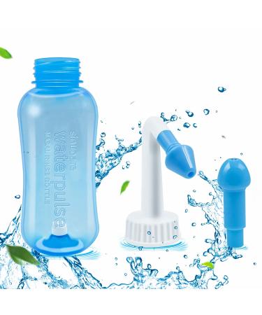 Nasal Wash Bottle Abnaok Sinus Rinse and Nasal Irrigation Nasal Wash Bottle Pot Device Nasal Irrigation Perfect for Adult & Kid (500MLblue)