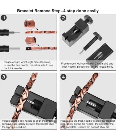 Jeracol Titanium Steel Magnetic Bracelet for Men - Blue Carbon Fiber 4 Element - Adjustable with Tool & Gift Box - Buy Online on GoSupps.com