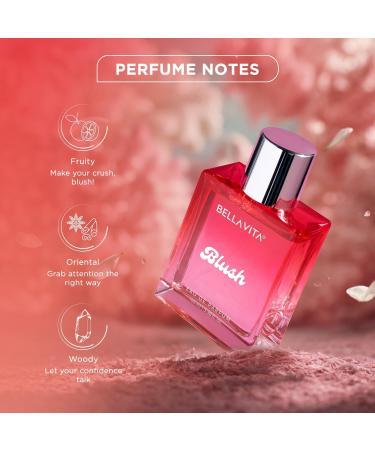BE.LLAV.ITA Blush Woman Eau De Parfum Perfume with Red Fruits Moss Vanilla & Sandalwood|Premium Long Lasting Musky and Woody Fragrance for Women 100ML - Buy Online on GoSupps.com