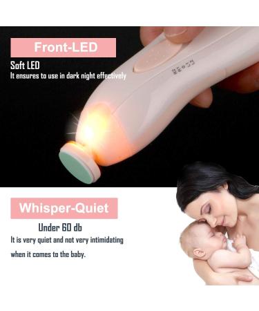Shop Wadeo Baby Nail File & Scissors Set - Safe Electric Nail Trimmer for Newborns & Kids with LED Light | Manicure Set in Pink - Buy Online on GoSupps.com