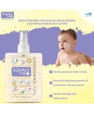 EQUALS_TWO Baby Moisturizer | 100% Natural All Day Hydration | Nourishes Skin | 200 ml | International Shipping Available - Buy Online on GoSupps.com