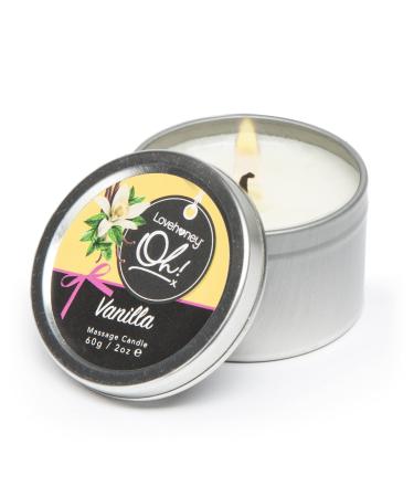 Lovehoney Oh! Vanilla Massage Candle with 6 Essential Oils - 60 g - Vegetarian Friendly