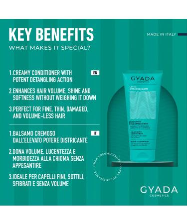  GYADA COSMETICS GYADA COSMETICS Volumizing Conditioner Suitable for fine hair Detangling action For voluminous hair 200ml 1 - Buy Online on GoSupps.com