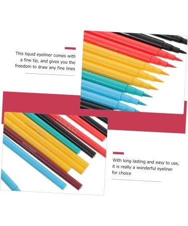 DRESSOOS 12pcs Liquid Eyeliner Pencil Eye Beauty Pencil Matte Colored Eyeliner Liquid Eyeliner Waterproof - Buy Online on GoSupps.com