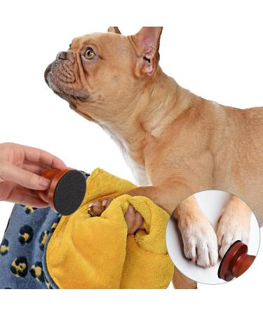 Lazy Dog Nail File & Trimmer - Ergonomic Wood Design with Replaceable Sandpaper & Cleaning Brush for Stress-Free Pet Grooming - Buy Online on GoSupps.com