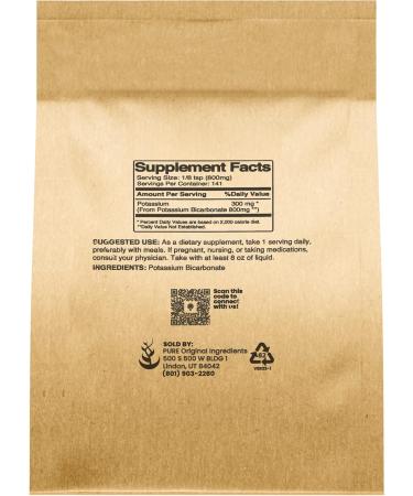 Pure Original Ingredients Epsom Salt Calcium Chloride and Potassium Bicarbonate Bundle (4 oz) Food Grade Fine Powder - Buy Online on GoSupps.com