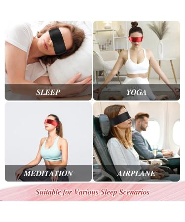 Buy Prasacco Satin Eye Mask - 2 Pieces Soft Blindfold for Sleep & Travel | Breathable Eye Cover for Yoga & Gifts - Buy Online on GoSupps.com