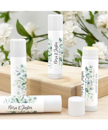 Personalized Lip Balm Favors Wedding Favors Bridal Shower Favor Greenery Wedding Favors Lip Balm Party Favors (Set of 24) - Buy Online on GoSupps.com