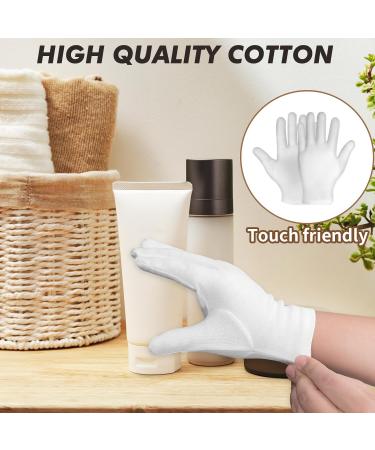 WLLHYF 10pairs(20 Pcs) White Cotton Gloves 100% Premium Cotton Moisturizing Gloves for Dry Hands & Eczema Spa Coin Jewelry Silver Inspection Lotion Gloves Overnight for Women & Men - Buy Online on GoSupps.com