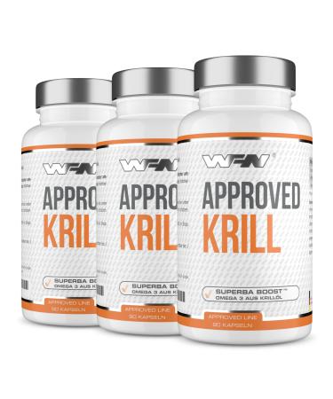 Wfn Approved Krill - Superba Boost Antarctic Krill l high -dose - 2x90 capsules - 1000mg krilloel per day - rich to Omega 3 EPA & DHA - without additives - produced in Germany - External laboratory test 270 pieces (1 Pack)