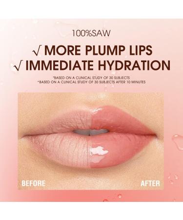 2Pack Hydrating Lip Glow Oil - Plumping Lip Tint, Glossy Balm Set - Strawberry + Cherry - Buy Online on GoSupps.com