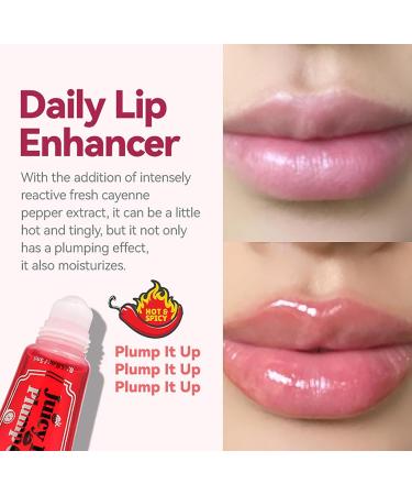 Lip Plumping Booster - Spicy Roll-On Lip Plumper Gloss | Ultra-Hydrating Lip Enhancer for Fuller Natural Lips | Women & Girls 0.63 Fl Oz - Buy Online on GoSupps.com