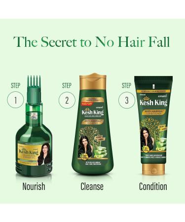 Kesh King Ayurvedic Shampooing anti-chute 300 ml Aloe & 21 herbes R duit la chute des cheveux sans paraben ayurv dique pour tous les types de cheveux pack familial avec Kajal 300 g (Lot de 1) - Buy Online on GoSupps.com