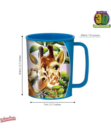 3D Giraffe Traffic Drinking Cup by Deluxebase - Safari Kids Cup with 10fl oz Capacity and Michael Searle Artwork - Buy Online on GoSupps.com