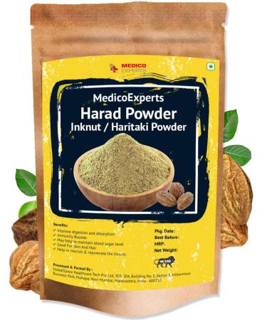 Haritaki Powder Organic - 200 GMS | 100% Pure Harde Powder | Kadukkai Powder | Harad Powder | Inknut Powder for Dark Circles Face Skin & Healthy Digestion