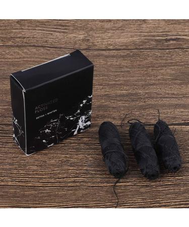 Biodegradable Bamboo Coal Dental Floss - Eco-Friendly Natural Silk 4 Rolls (120m) - Zero Waste Oral Care - Buy Online on GoSupps.com