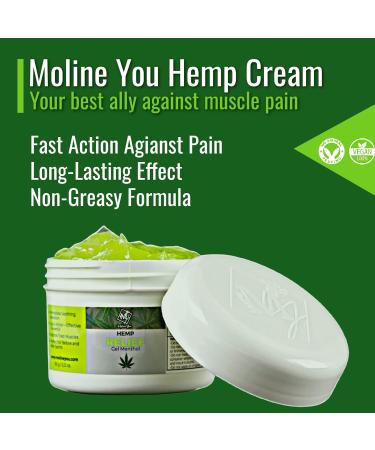 Moline You Natural Hemp Cream for Joint & Muscle Discomfort - Hemp Oil Extract, Arnica, Menthol - 5.12 Oz - Buy Online on GoSupps.com