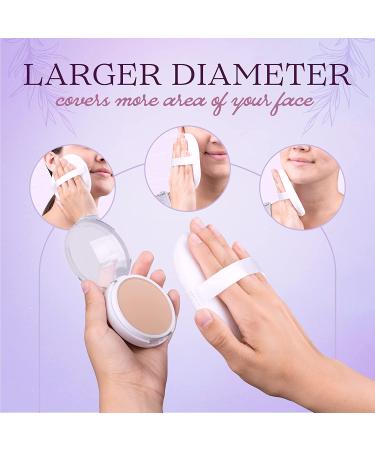 Extra Large Jumbo 4.5 Powder Puffs - 100% Pure Cotton Soft Fluffy Washable Makeup Puff for Face & Body - White (Pack of 1) - Buy Online on GoSupps.com