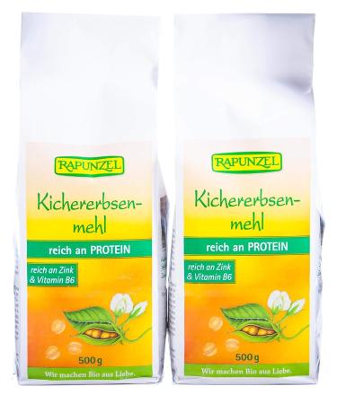 Rapunzel Organic Chickpea Flour Roasted 500g (Pack of 2) - Premium Gluten-Free Legume Flour for Cooking & Baking - Buy Online on GoSupps.com