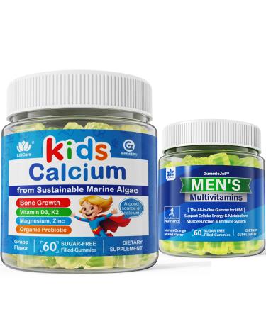 LILICARE Bundle - Kids Calcium + Mens Multivitamins